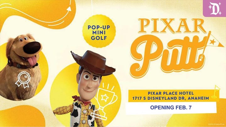 Pop-Up Mini Golf Experience Coming to the Pixar Place Hotel